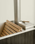 wood fired hot tub - detail  